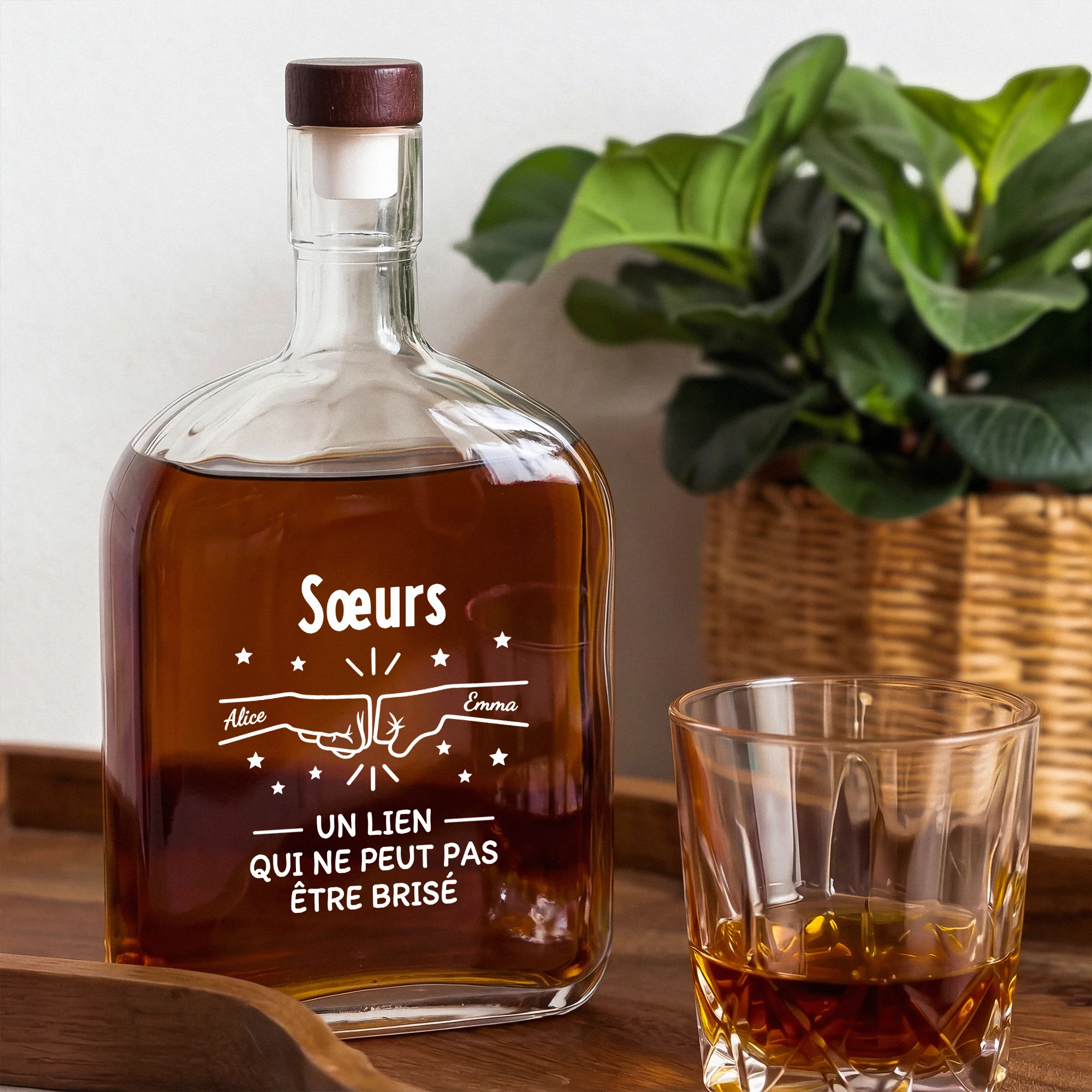 Bouteille Whisky Personnalisable | Un Lien Entre Frère Et Soeur - Image 2