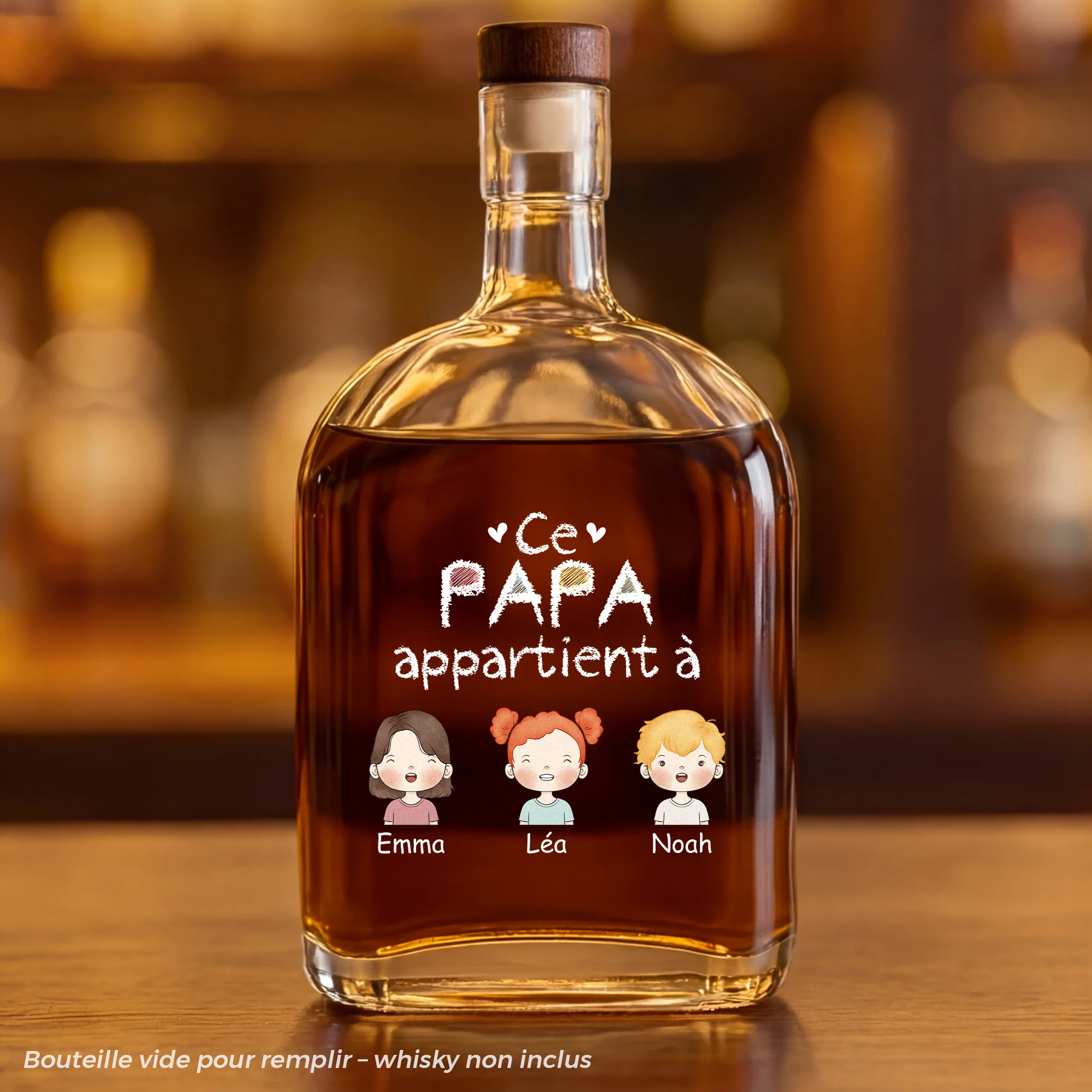 Bouteille Whisky Personnalisée | Ce Papy Ce Papa Appartient À