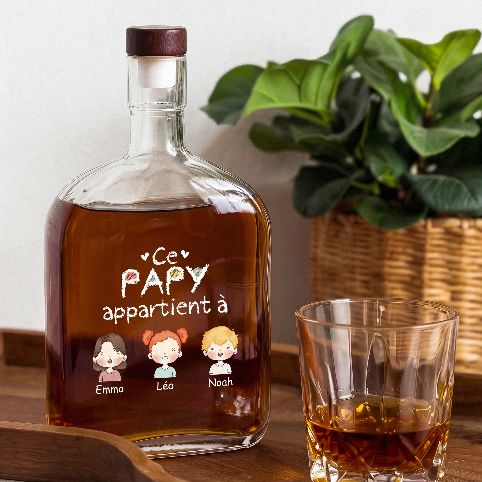 Bouteille Whisky Personnalisée | Ce Papy Ce Papa Appartient À - Image 2