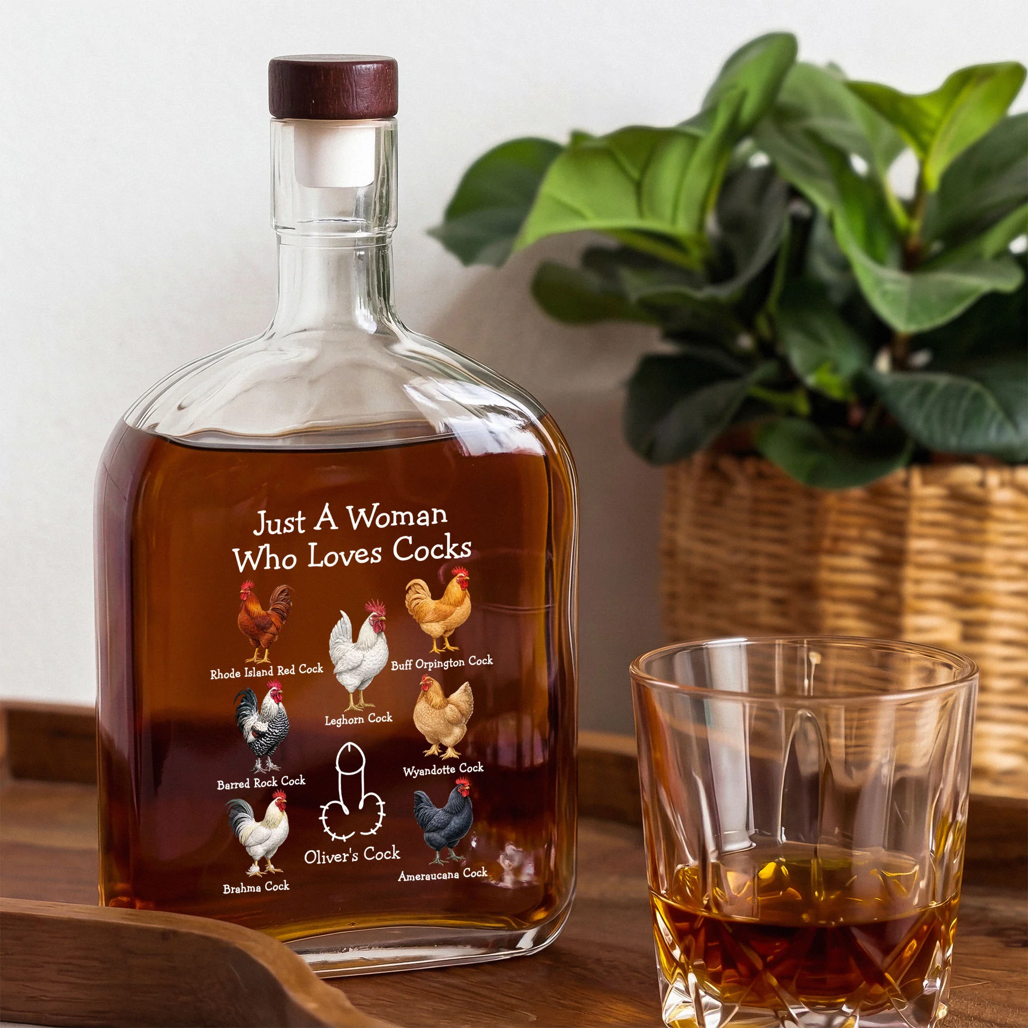 Bouteille Whisky Personnalisable Humour Pour Femme/Homme - Nice Cocks - Image 2