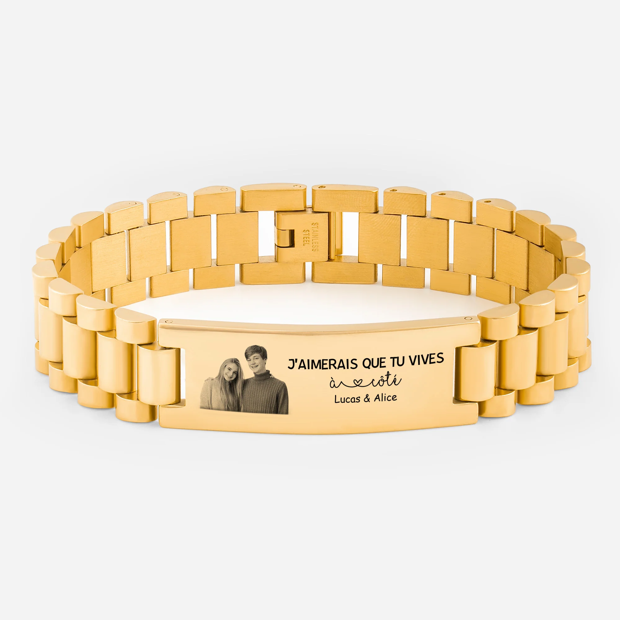 Bracelet Avec Photo Personnalisé Pour Amis - Que Mon Amie Vive À Côté