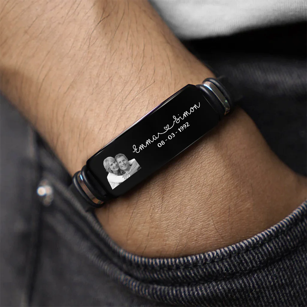 Bracelet Couple Personnalisable - Toi Et Moi Ensemble Depuis - Image 2