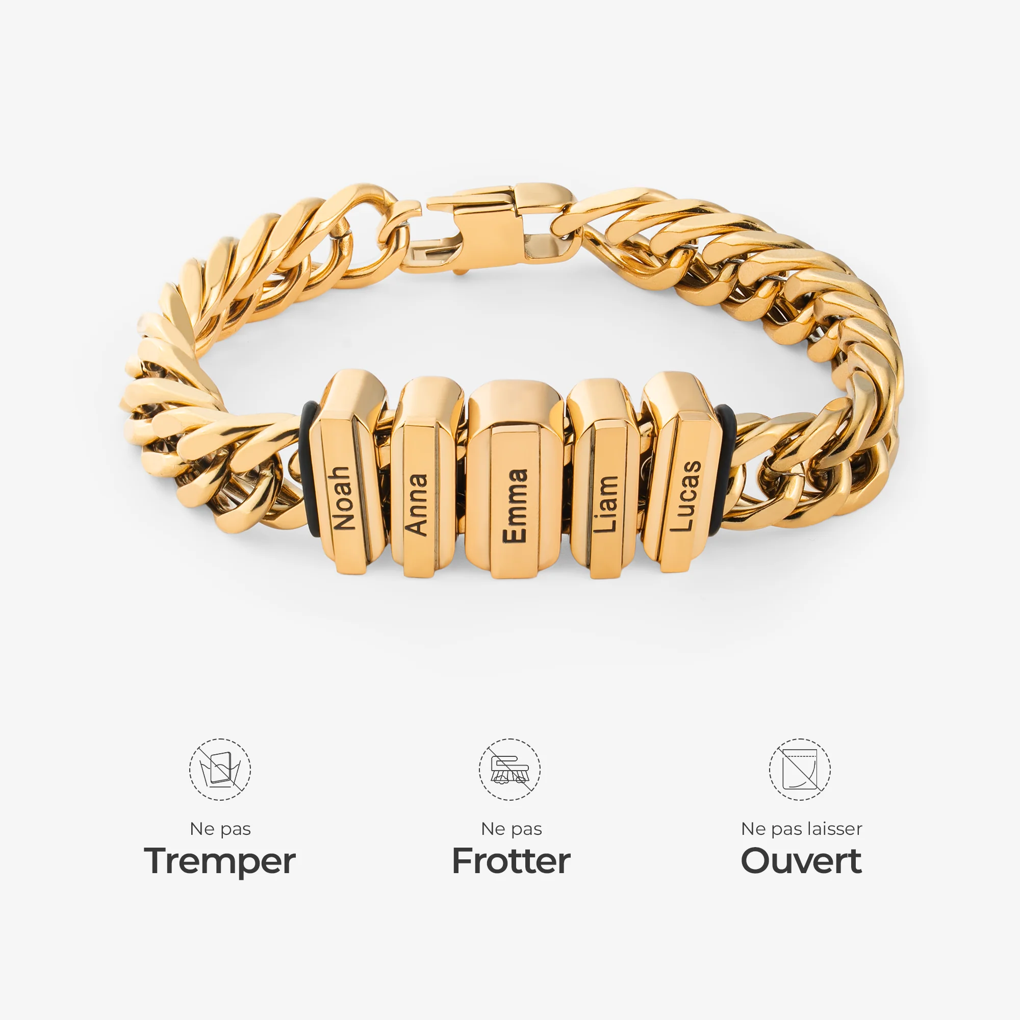 Bracelet Personnalisé Prénom Homme - Bloc De Prénom - Image 4
