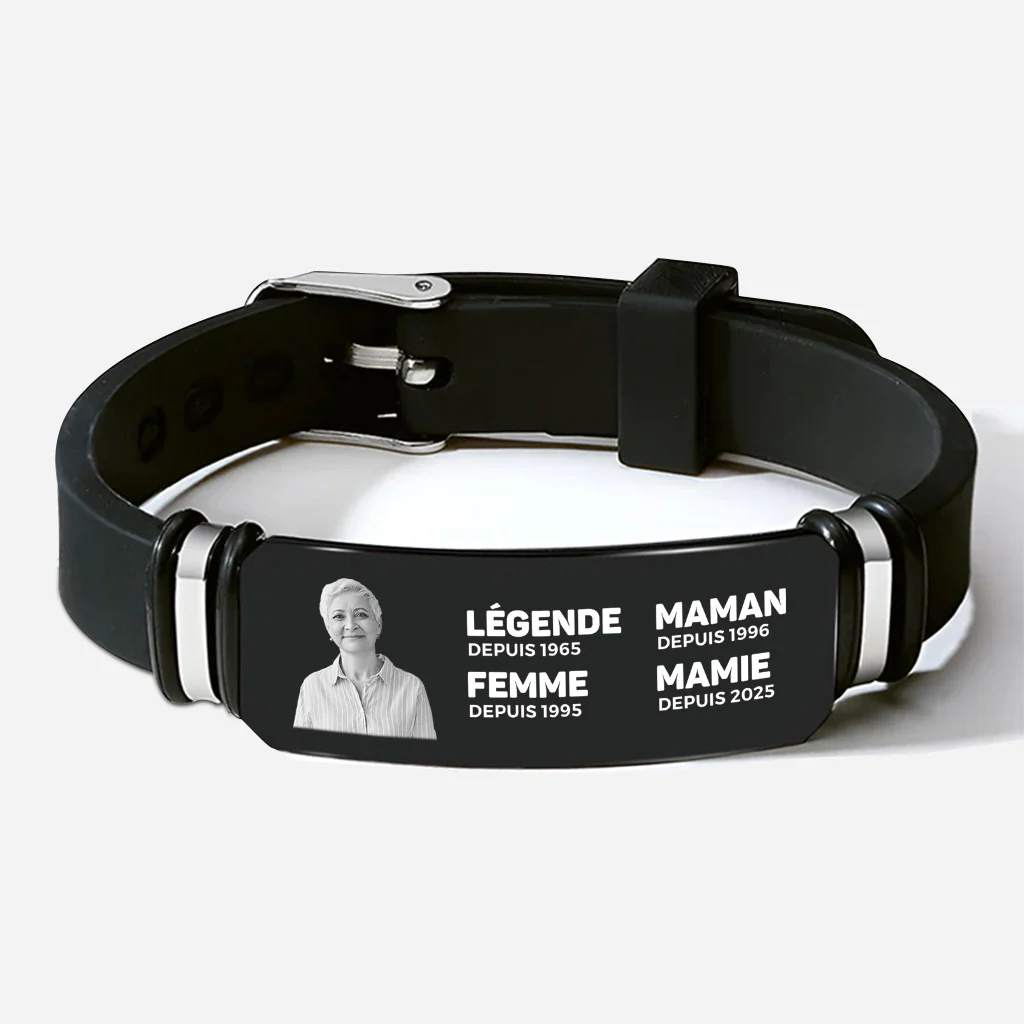 Bracelet Homme Personnalisé Avec Photo “Légende”
