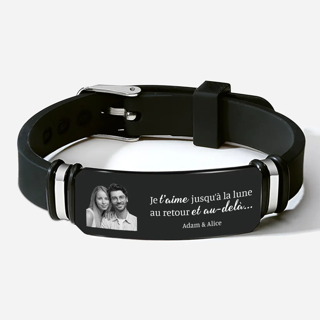 Bracelet Personnalisé Couple Avec Photo -Je T’Aime