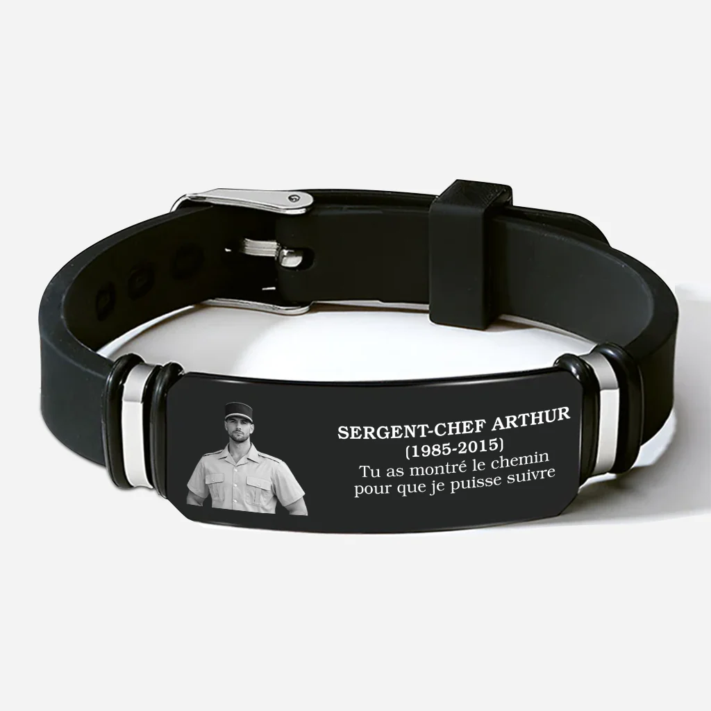 Bracelet Personnalisé Photo Commémorative - Mon Héros Mon Soldat