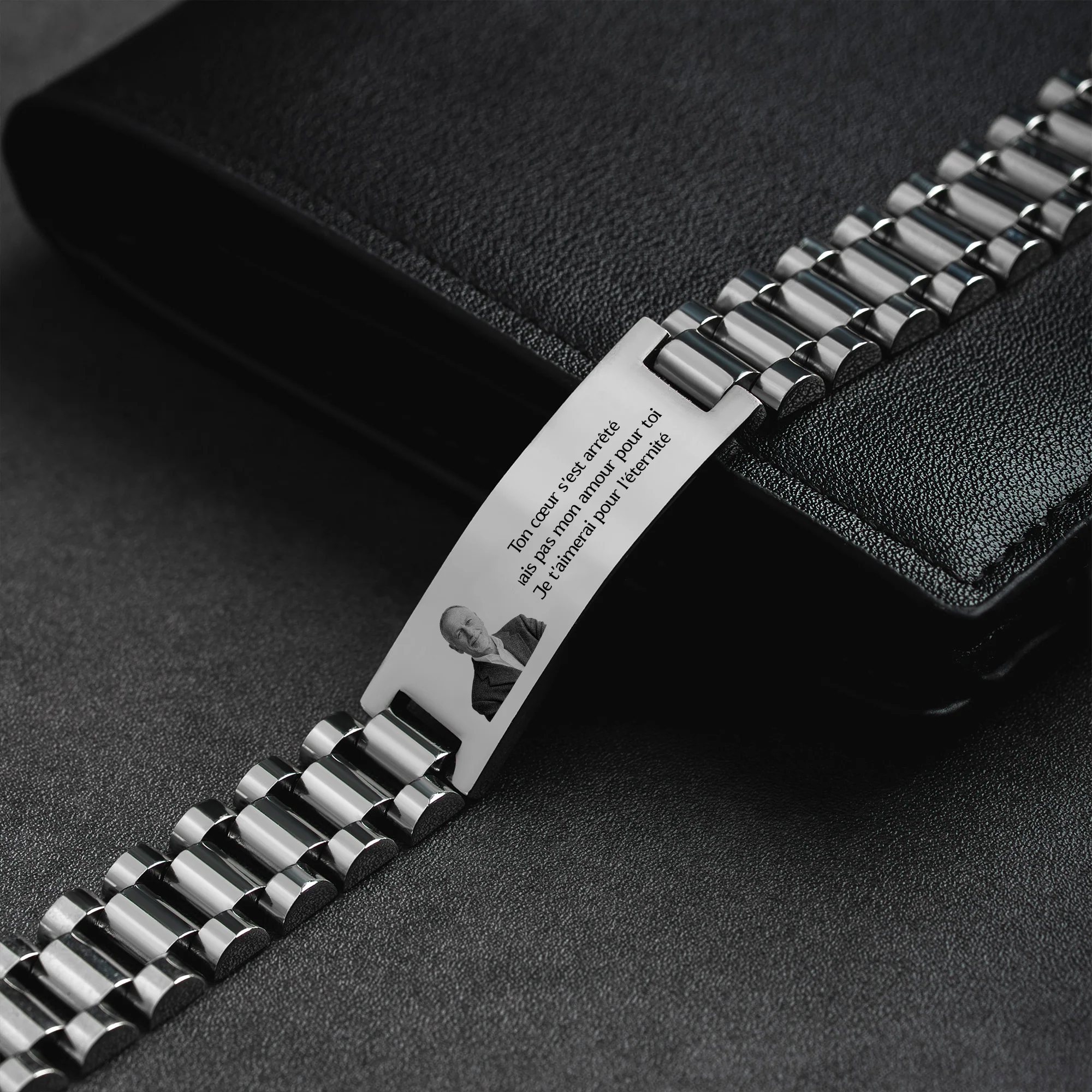 Bracelet avec Prénom & Photo Personnalisé - Toujours Dans Mes Pensées - Image 2