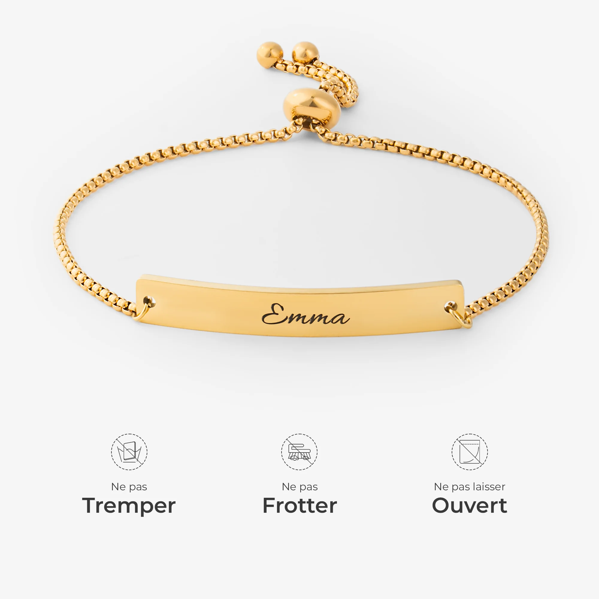 Bracelet Prénom Personnalisé - Petit Cœur - Image 4