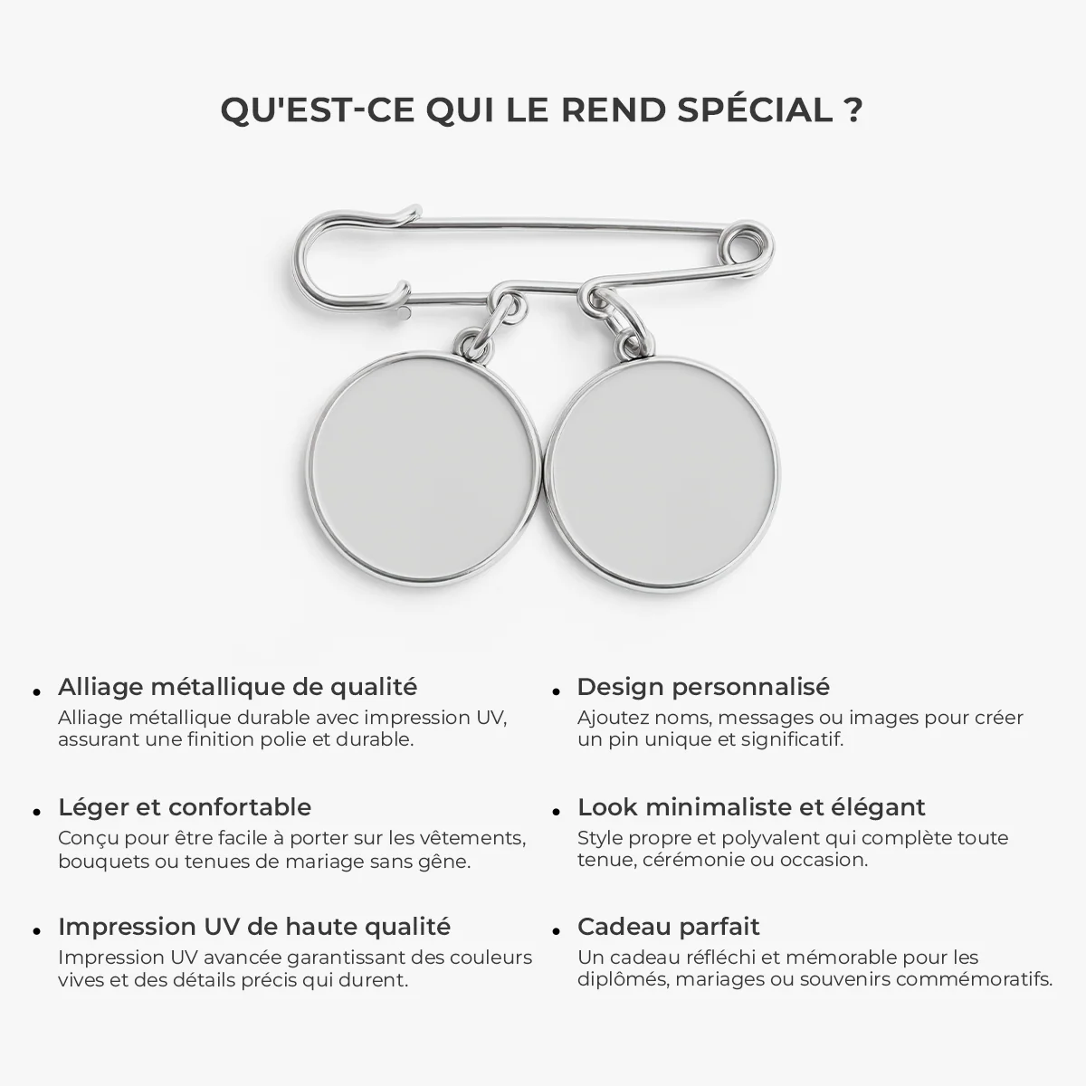 Broche Personnalisée Avec Photo - Cadeau Diplôme Je Marche Avec Toi - Image 5