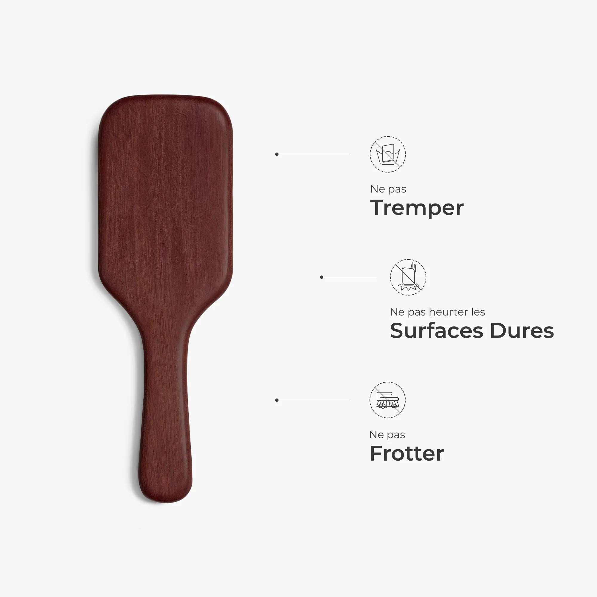 Brosse A Cheveux Personnalisable En Bois De Santal Imprimée - Bande À Maman Mamie - Image 4
