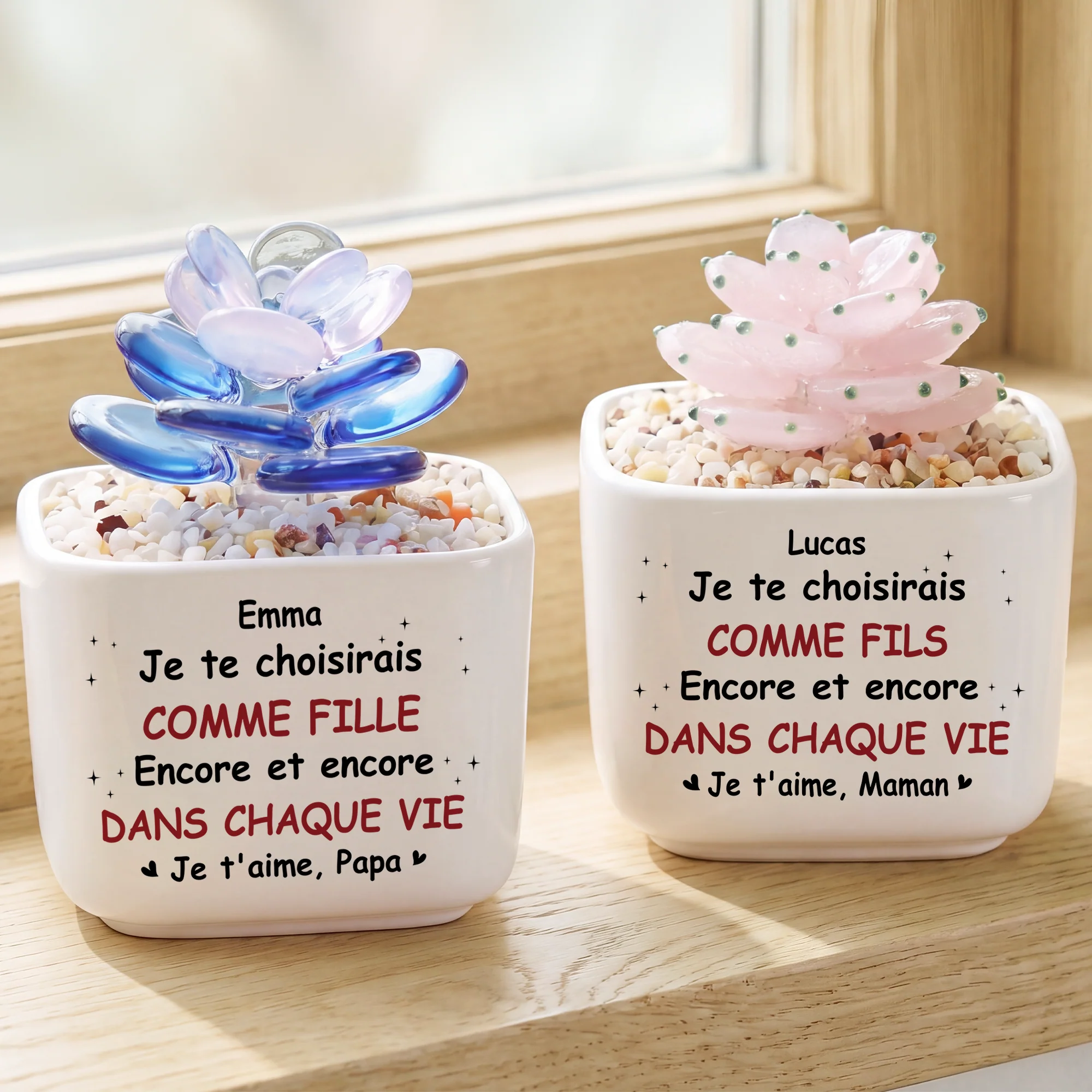 Cactus Artificiels En Verre Avec Pot - Je Te Choisirais Comme Fille Et Fils - Image 2