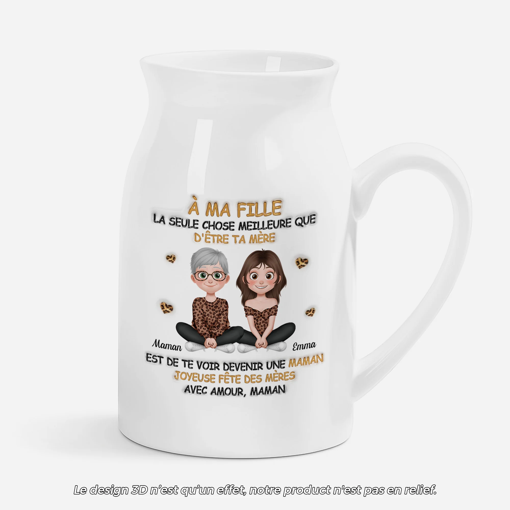 Vase Personnalisable | Cadeau Fête Des Mères Maman Et Fille