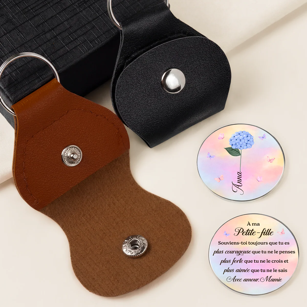 Câlin De Poche Personnalisé - Amour De Maman Mamie Pour Petite Fille - Image 2