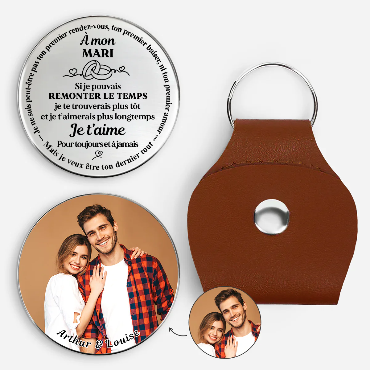 Câlin De Poche Personnalisé | Mari Femme Photo Couple Être Ton Dernier Tout