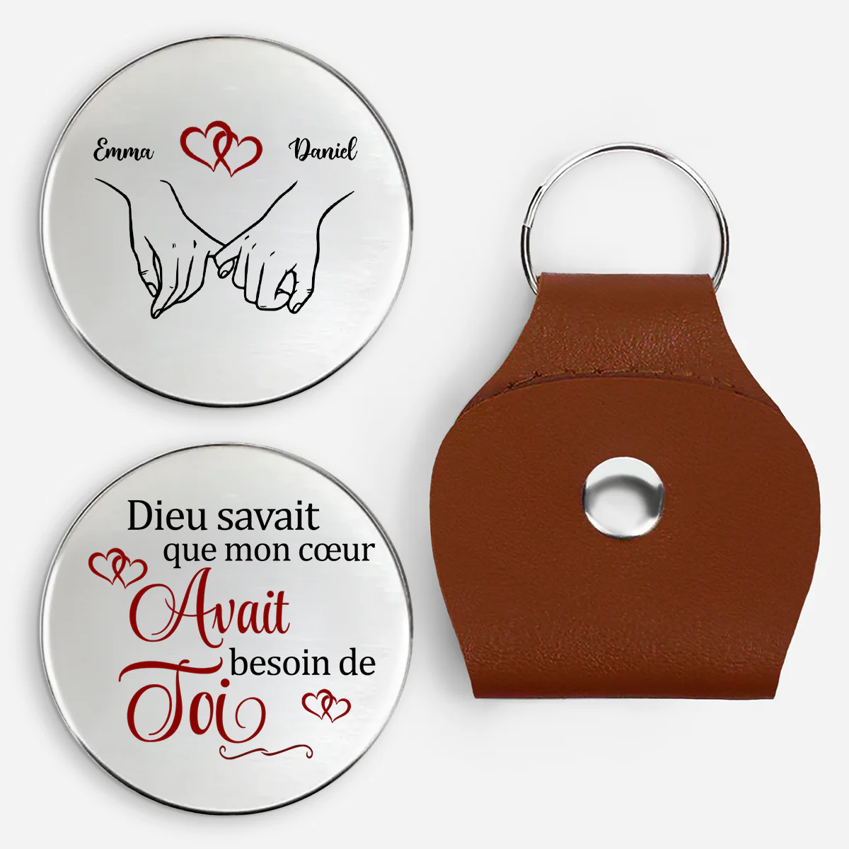 Câlin De Poche Personnalisé Cadeau Couple - Mon Cœur A Besoin De Toi