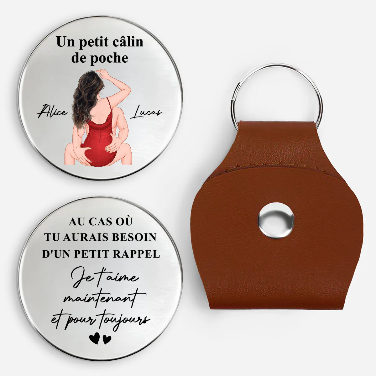 Câlin De Poche Personnalisé - Cadeau Couple Pour Dire Je T'aime