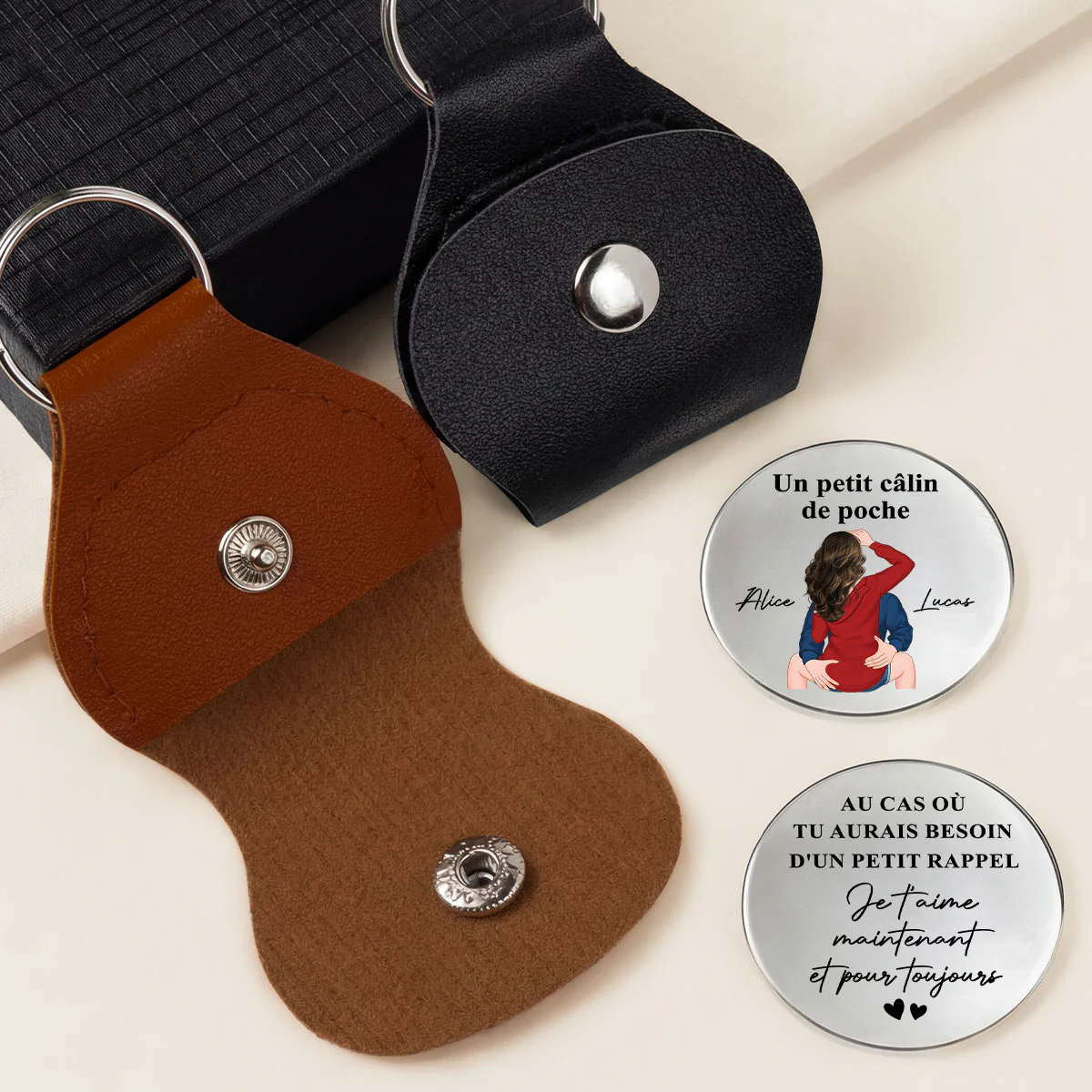 Câlin De Poche Personnalisé - Cadeau Couple Pour Dire Je T'aime - Image 2