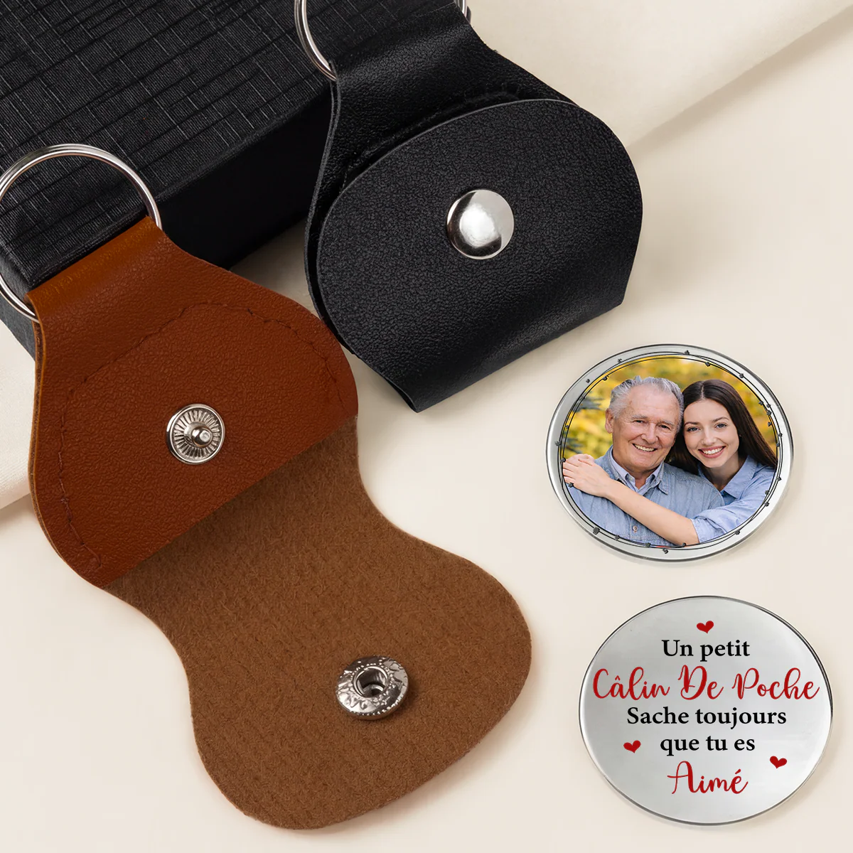 Câlin De Poche Personnalisé | Tu Es Aimé Avec Photo Cadeau Femme Homme - Image 2