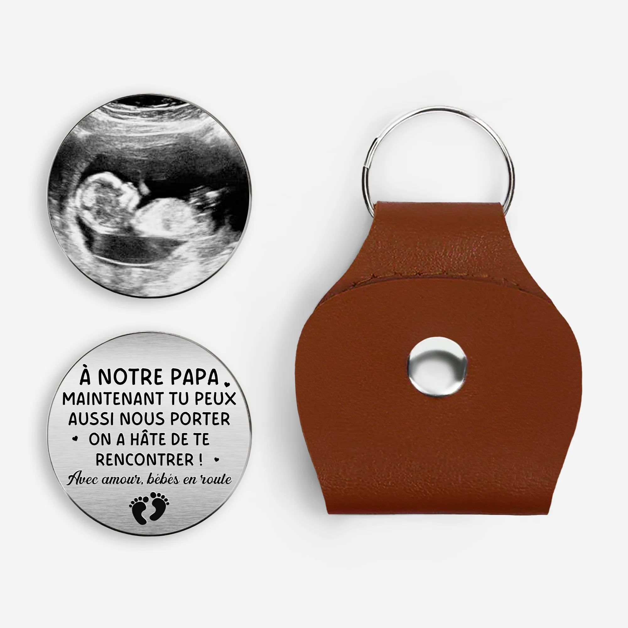 Câlin De Poche Personnalisé | Cadeau Futur Papa Avec Bébé En Route