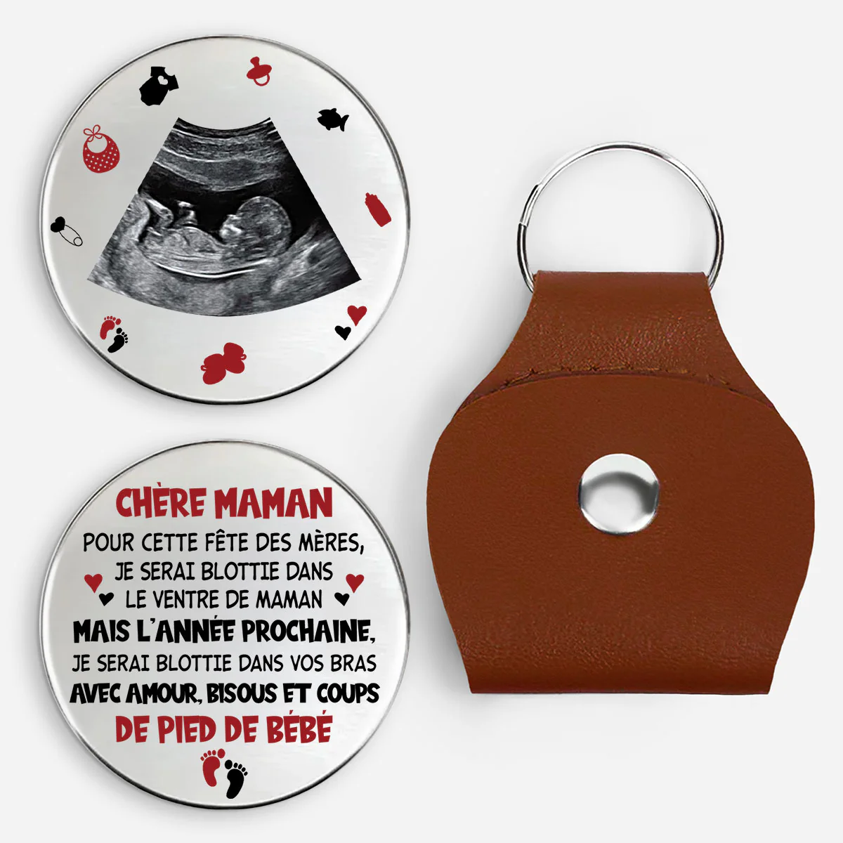 Câlin De Poche Personnalisé Photo - Cadeau Future Maman Futur Papa Pour Cette Fête Des Mères