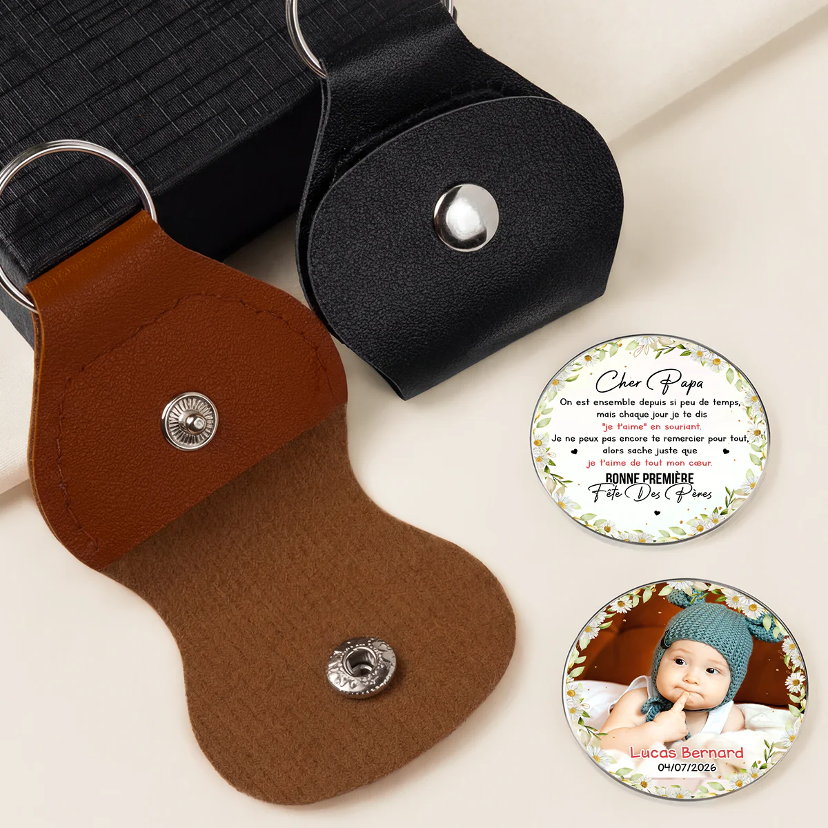 Câlin De Poche Personnalisé | Maman Papa Bonne Première Fête Des Mères Pères - Image 2
