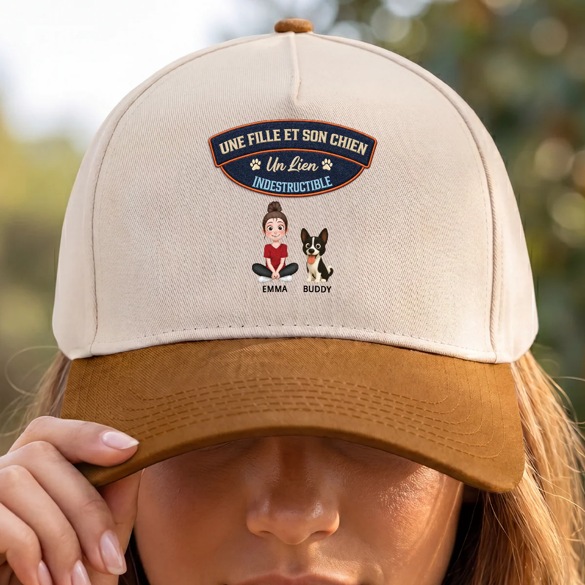 Casquette Baseball Personnalisée - Lien Entre Homme Et Son Chien - Image 2