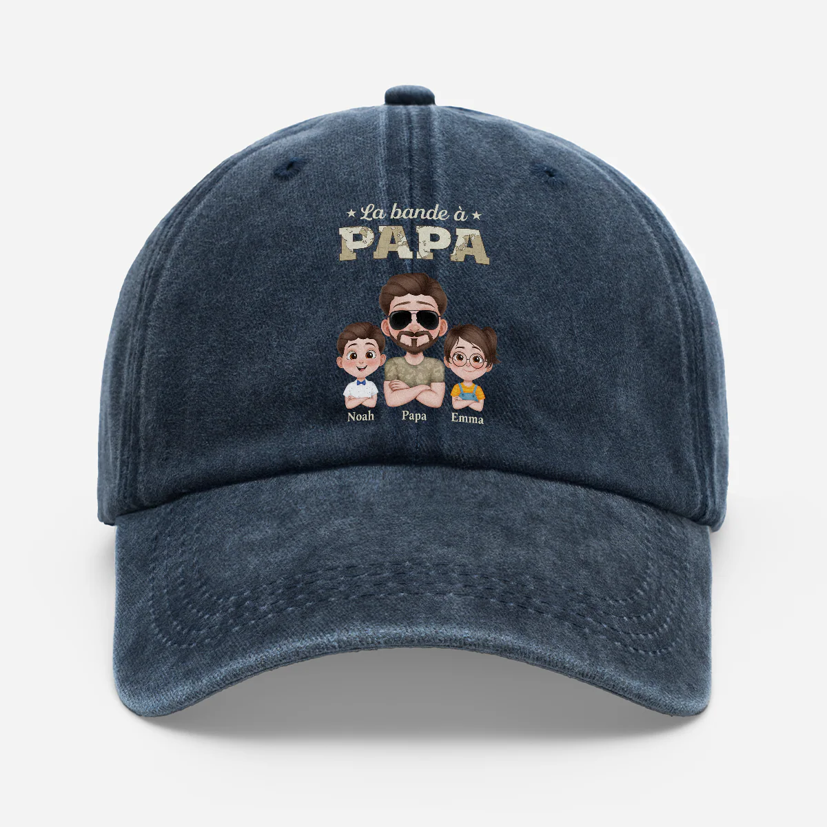Casquette Délavée Personnalisable Avec Prénom - La Bande À Papa Maman
