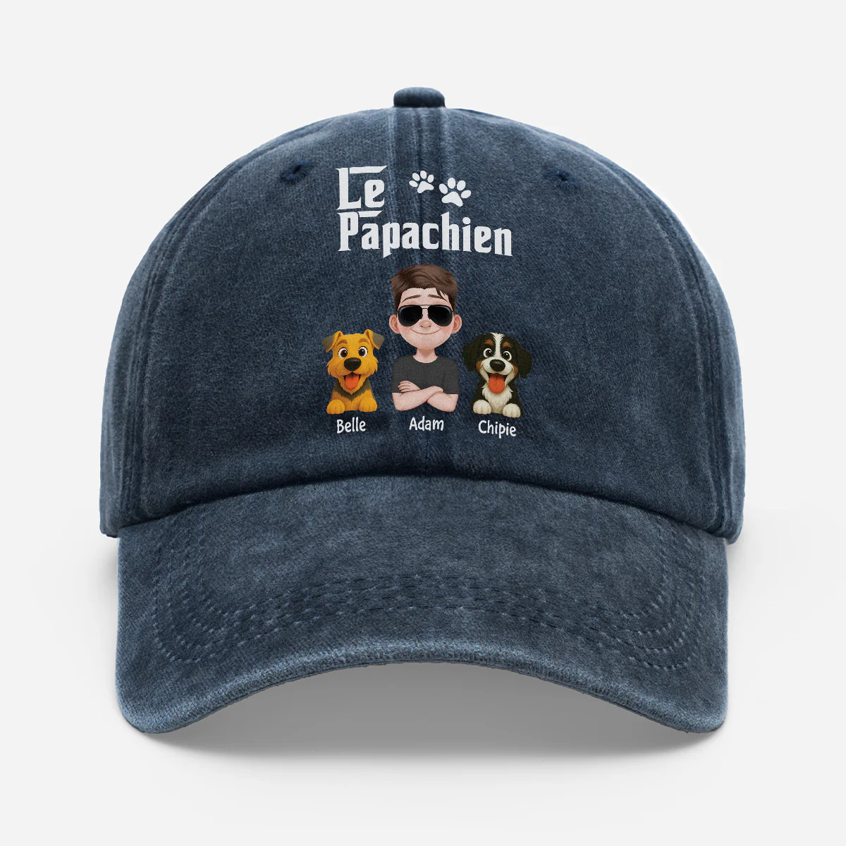 Casquette Délavée Personnalisée Chien - Le Papa Chien