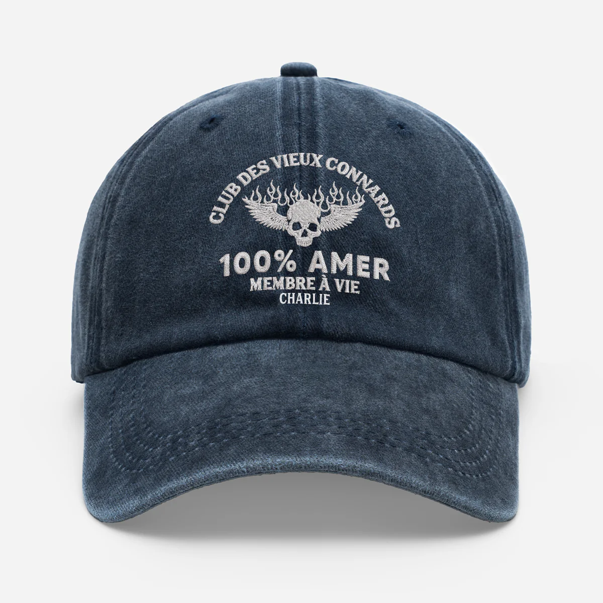 Casquette Homme Personnalisée Délavée Avec Humour - Membre À Vie