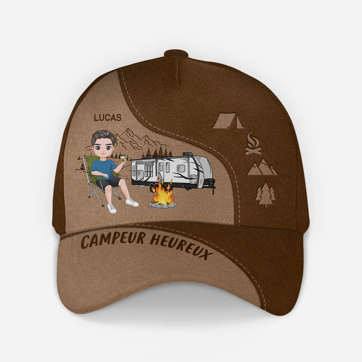 Casquette Personnalisée Homme | Campeurs Heureux - Image 2