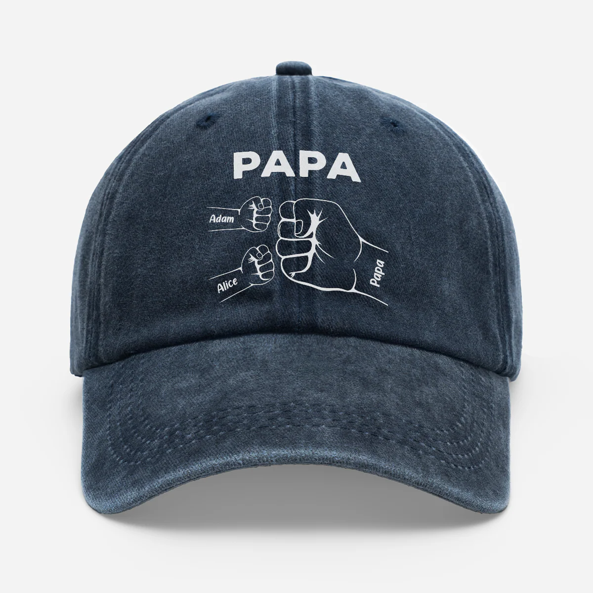 Casquette Personnalisée Délavée Pour Homme - Cadeau Papa Papy Et Enfant