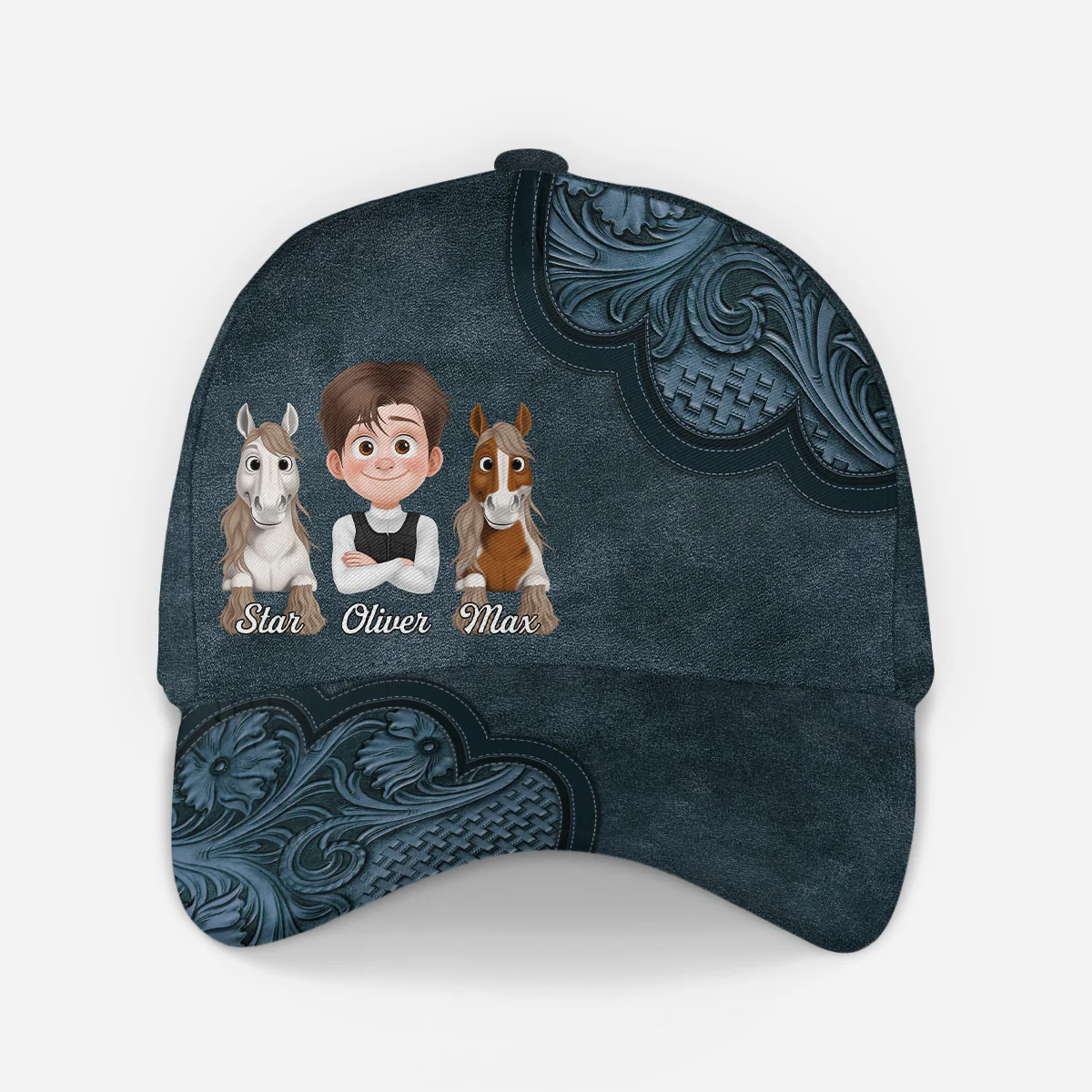 Casquette Personnalisée Prénom Et Dessin - Cadeau Fan De Cheval - Image 2