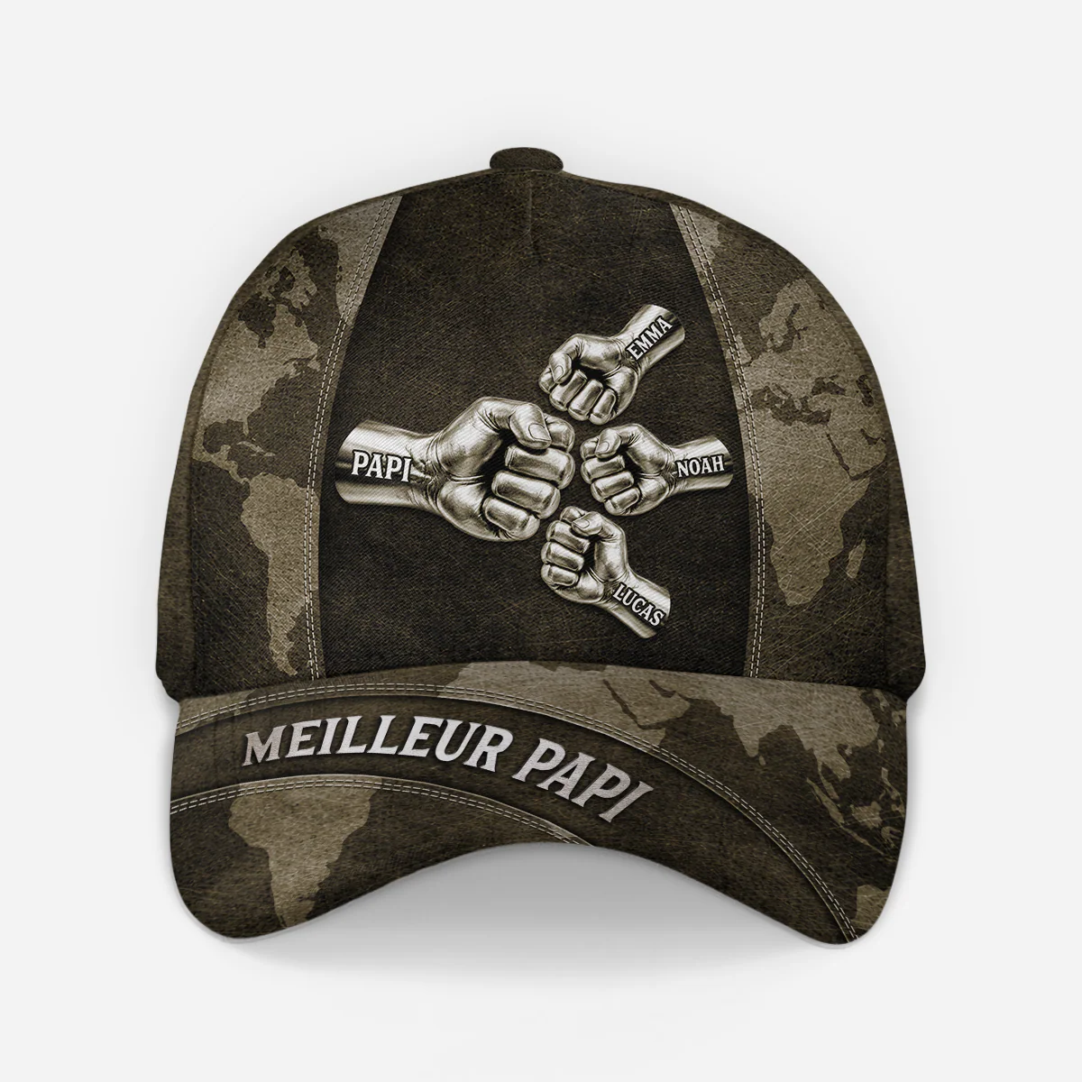 Casquette Personnalisée Prénom - Meilleur Papa Meilleur Papy Des Enfants - Image 2