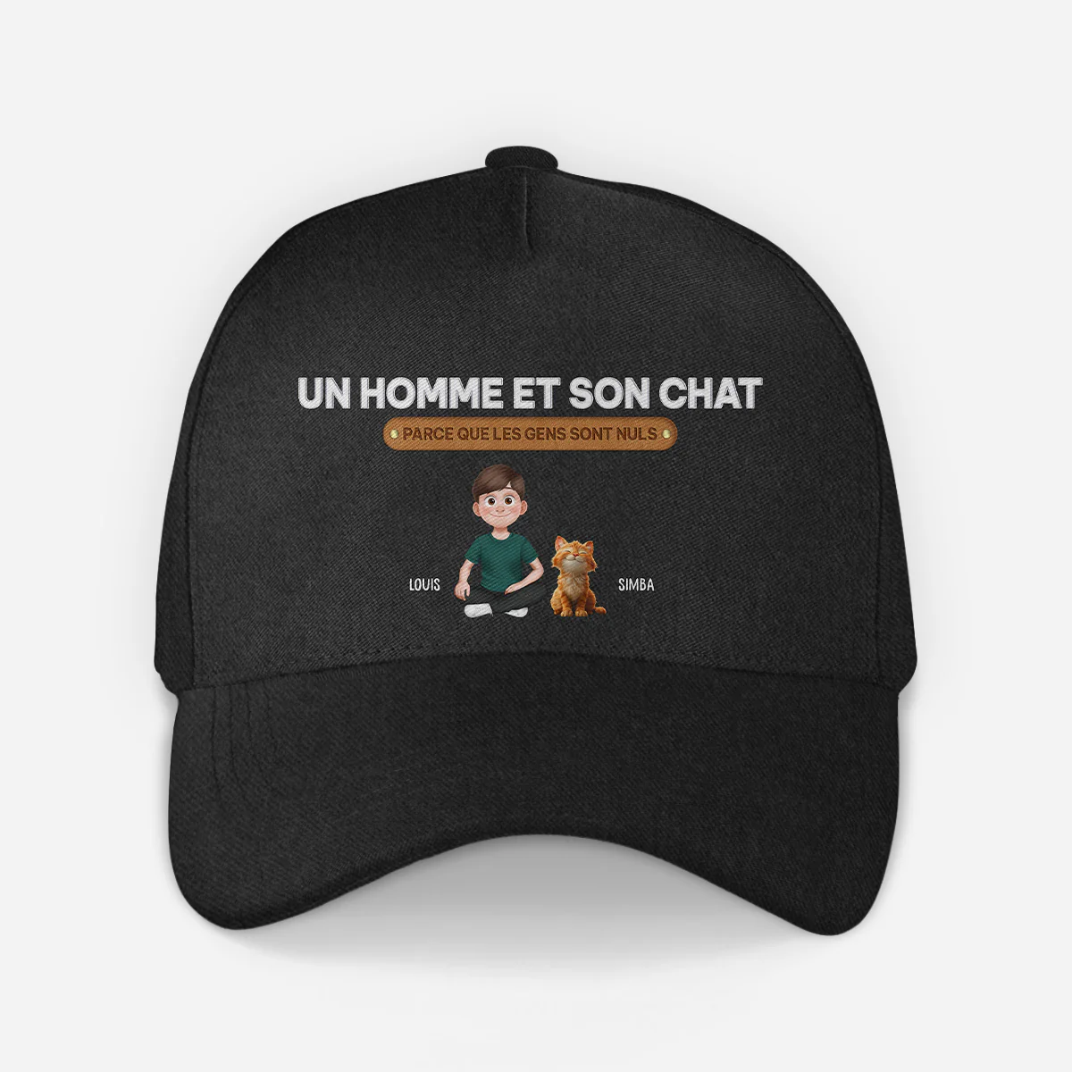 Casquette Femme Personnalisée - Une Femme et Son Chat - Image 2