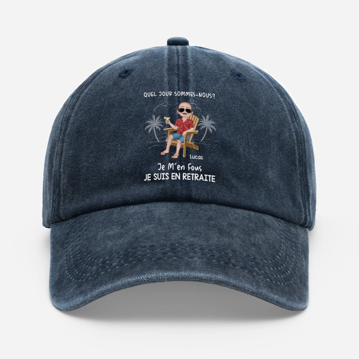 Casquette Retraite Personnalisée Délavée Homme/Femme - Je Suis Retraité