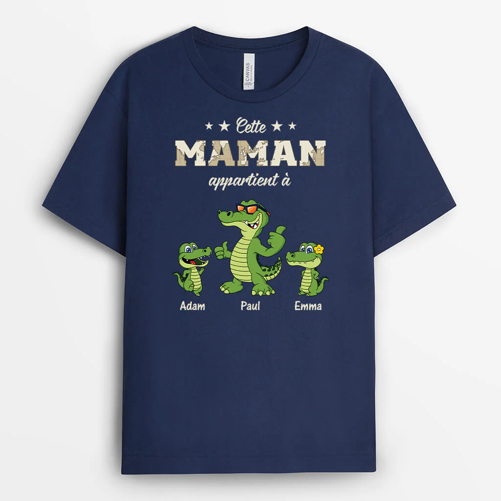 Tee Shirt Personnalisé Pour Papy - Ce Papy Crocodile Cool Appartient À - Image 2