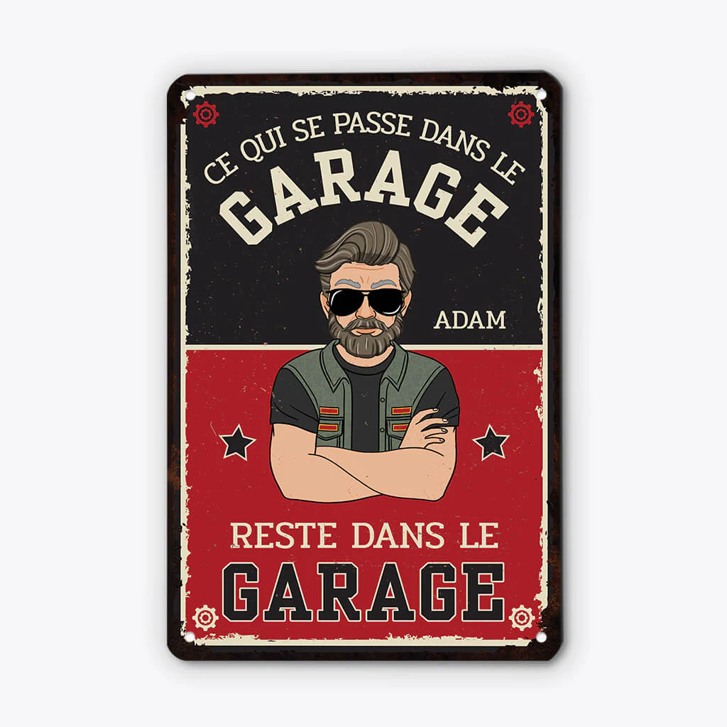 Plaque garage personnalisée – Ce qui se passe reste dans le garage - Image 2