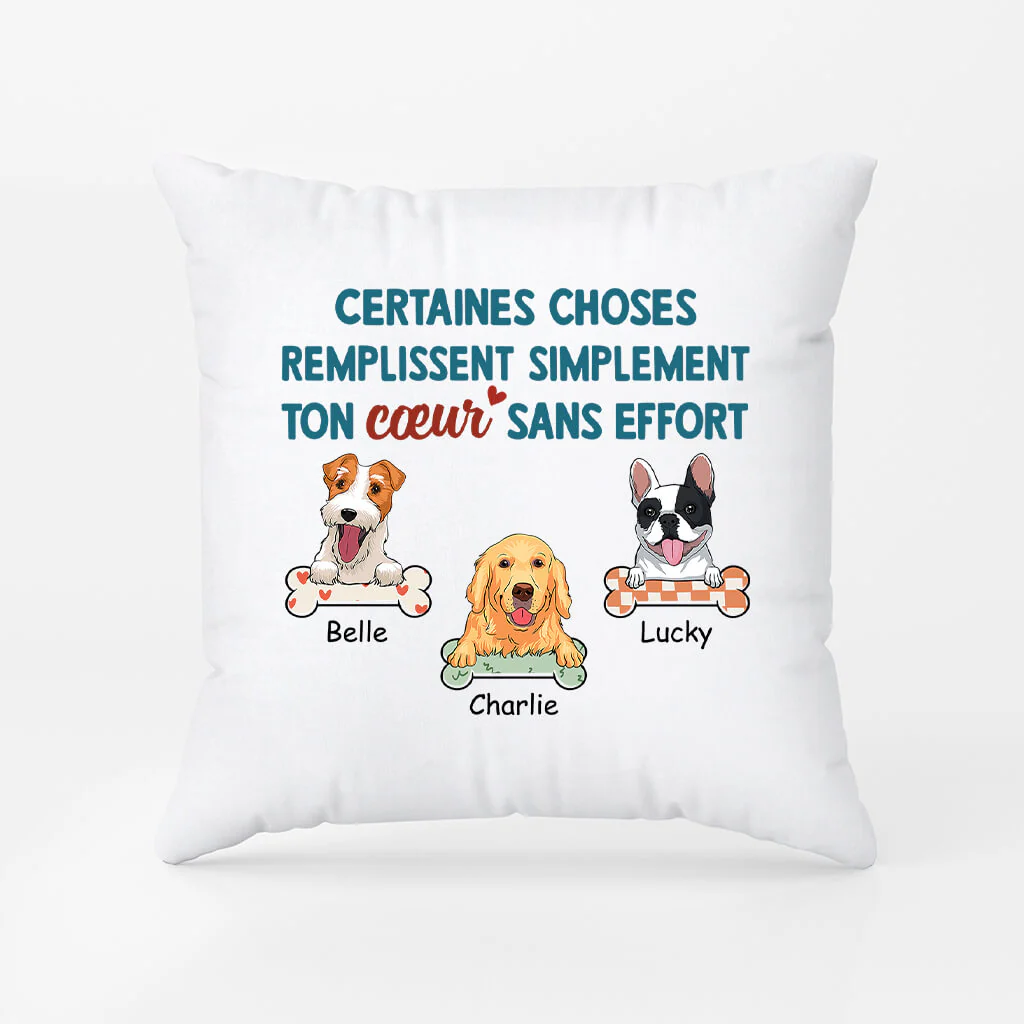Coussin Personnalisé Photo Chien | Certaines Choses Remplissent Ton Coeur