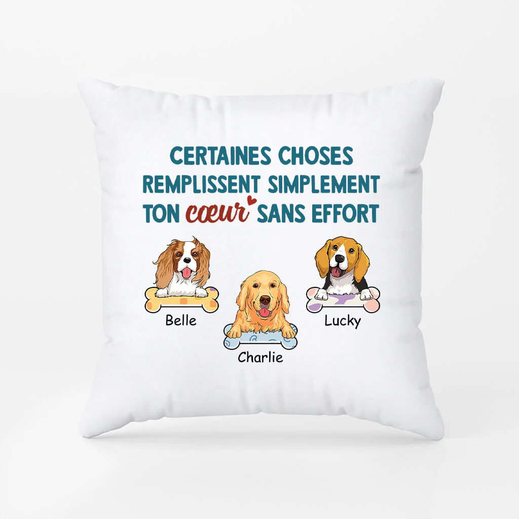 Coussin Personnalisé Photo Chien | Certaines Choses Remplissent Ton Coeur - Image 2