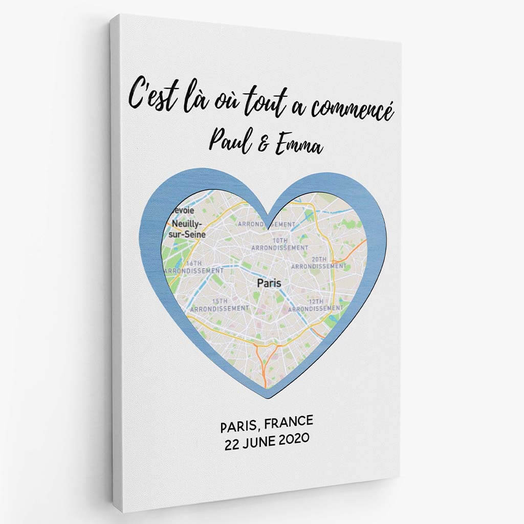 C'est Là Où Tout A Commencé - Tableau Pour Couple Personnalisé - Image 2