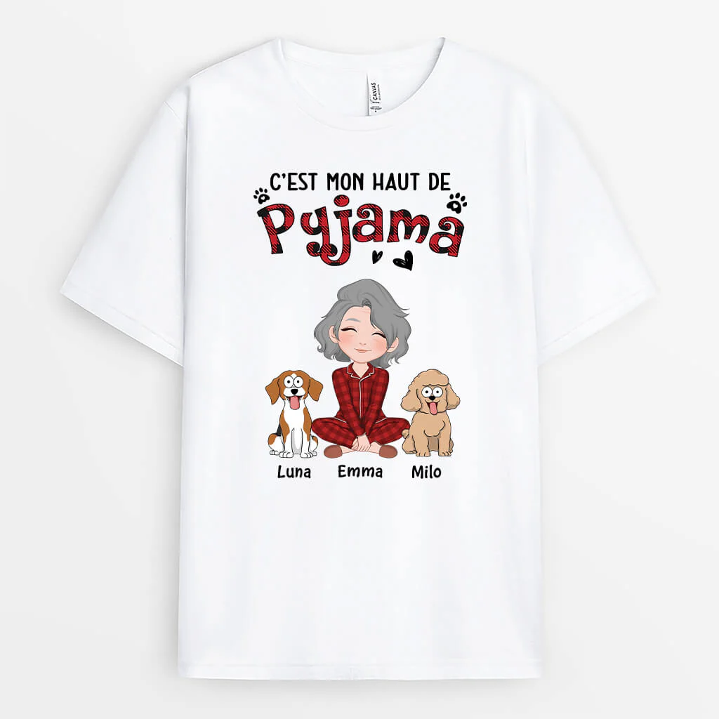 T-shirt Personnalisé Chien - C'est Mon Haut De Pyjama - Image 2