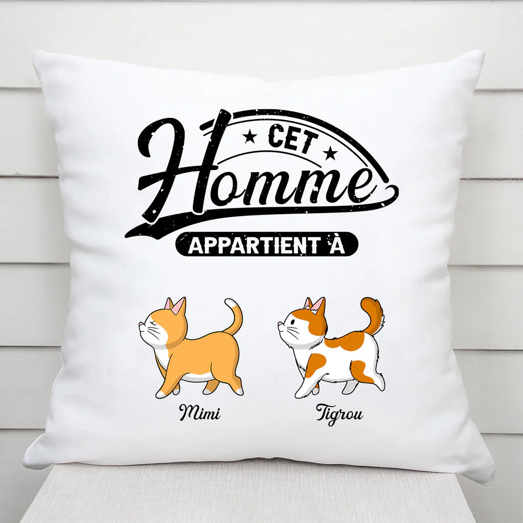 Coussin Cet Humain Appartient À Personnalisé - Image 2
