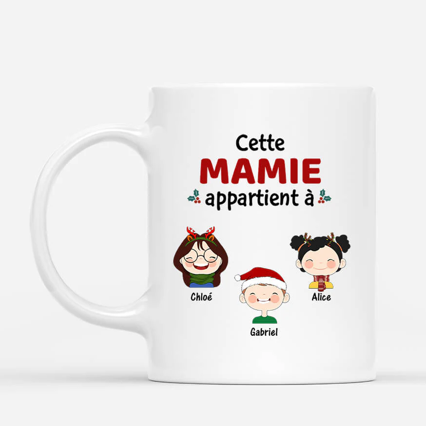 Mug personnalisé Noël – Cette Maman Appartient À