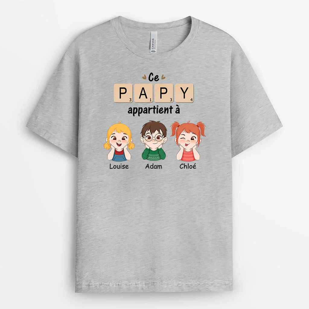 T Shirt Personnalisé Pour Maman - Cette Maman Appartient À Version Puzzle - Image 2