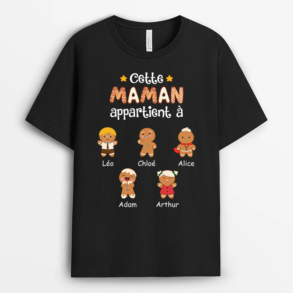 T Shirt Personnalisé Mamie - Cette Mamie Appartient À - Avec Biscuits - Image 2