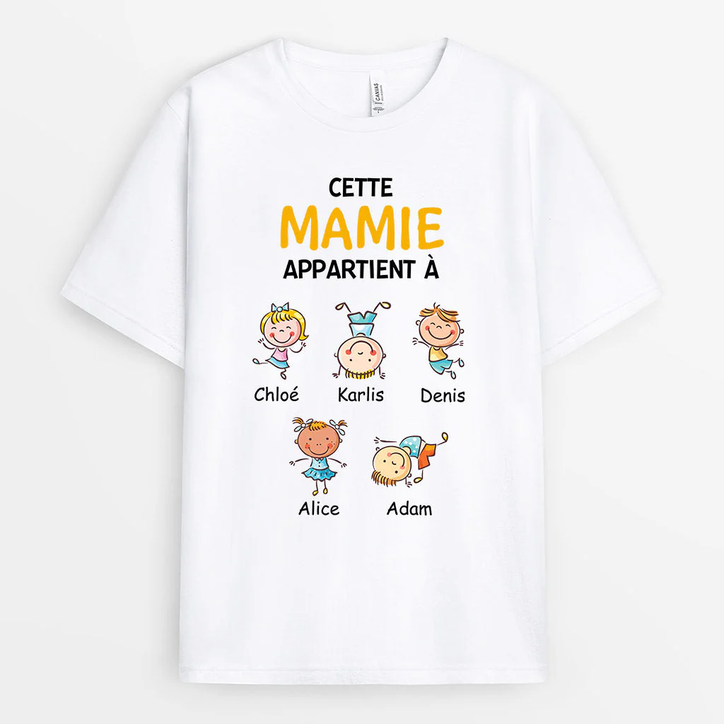 Tee shirt personnalisé mamie – Cette mamie appartient à…