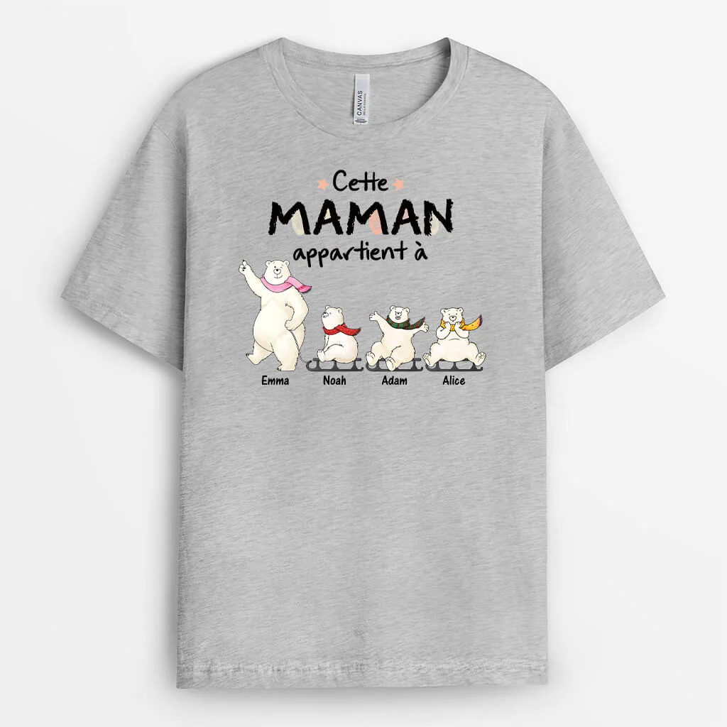 Cette Mamie Appartient À Version Ours Blancs - Tee Shirt Pour Mamie Personnalisé - Image 2