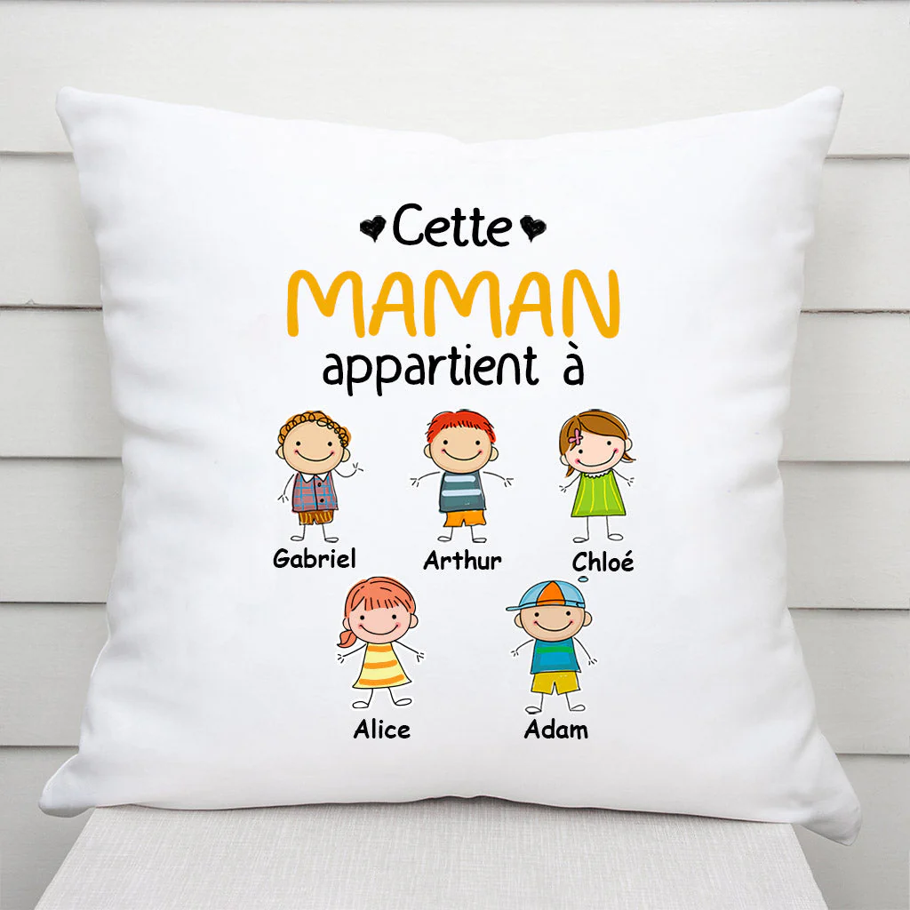Coussin Personnalisé Mamie - Cette Mamie/Maman Appartient À - Image 2
