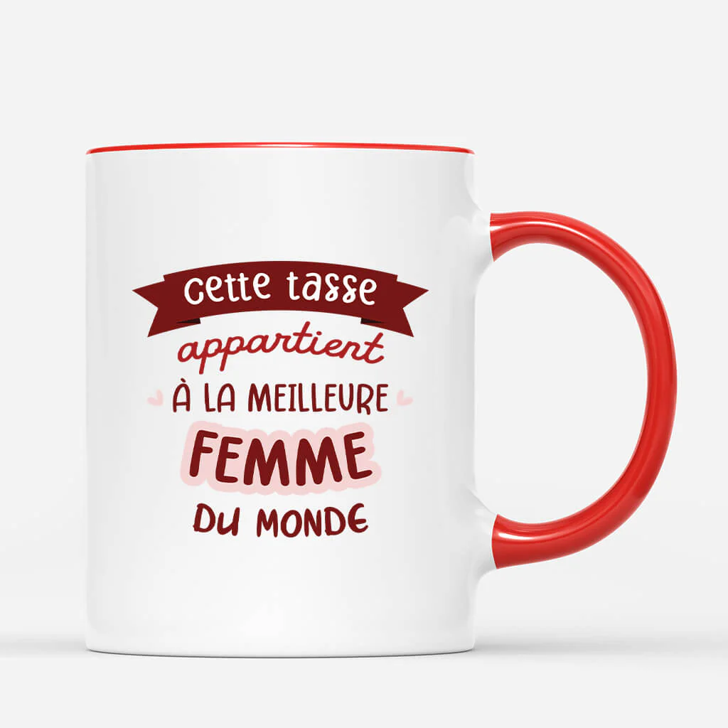 Mug Personnalisé Couple - Cette Tasse Appartient Au Meilleur Copain Du Monde - Image 3