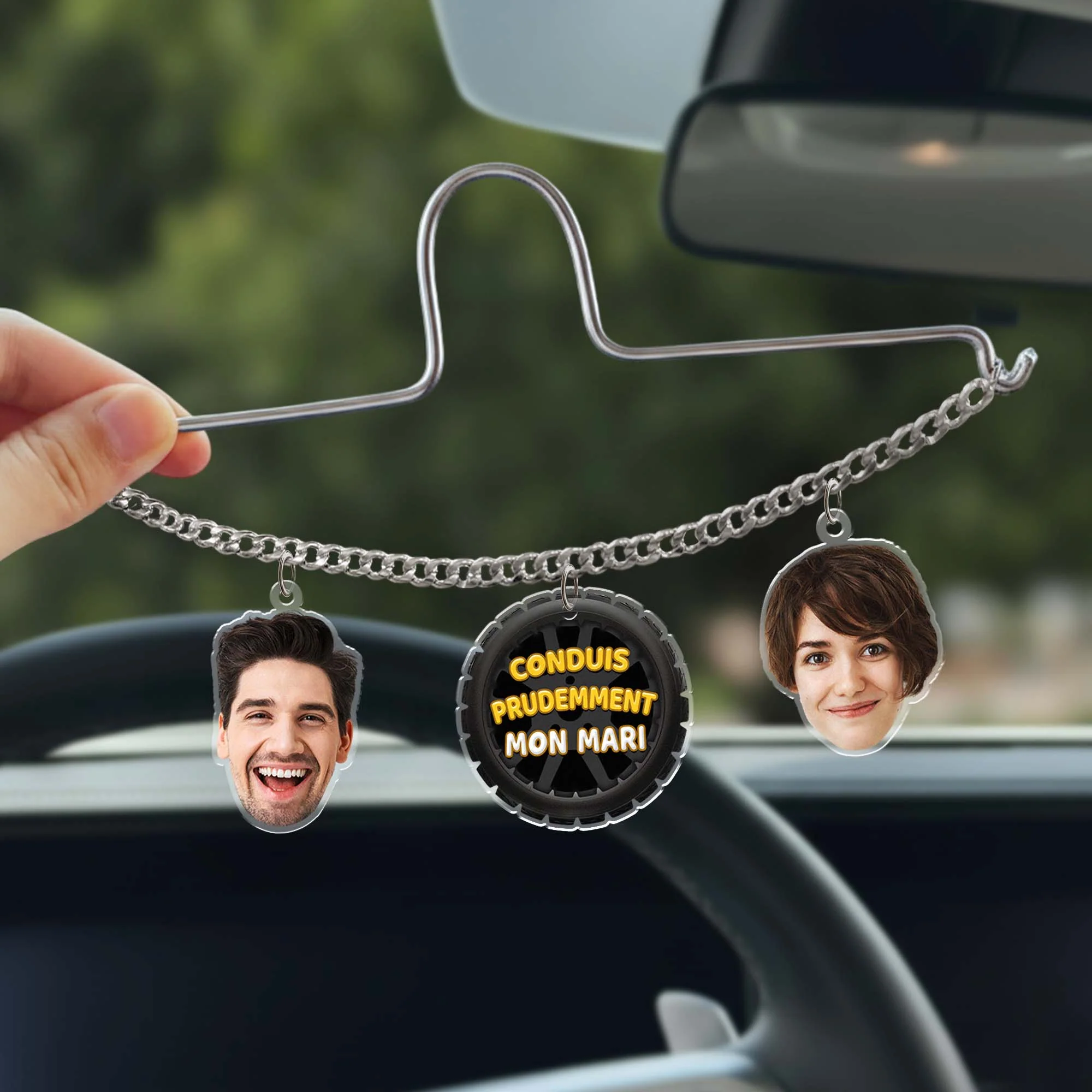 Cadeaux Personnalisés Papa - Conduis Prudemment Papa - Charme de Voiture - Image 2